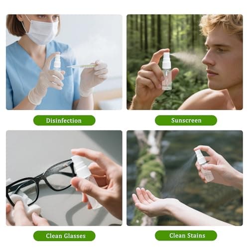 Siqian 20ml Spray Bottle, 2 PCS Travel Bottle Mini Small Bottles Transparent Fine Mist Sprayer Plastic Empty Refillable Atomiser with Flip Caps Holiday (SQ-TMPWP01-CR02-CX) — view 4