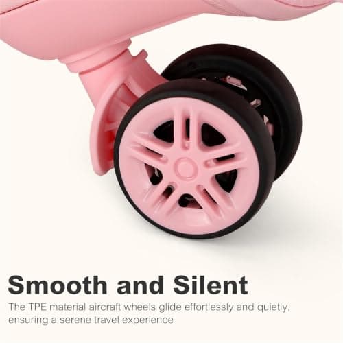 Kono 55x40x20cm Cabin Suitcase 20 Inch Carry On Luggage (Pink) — view 5