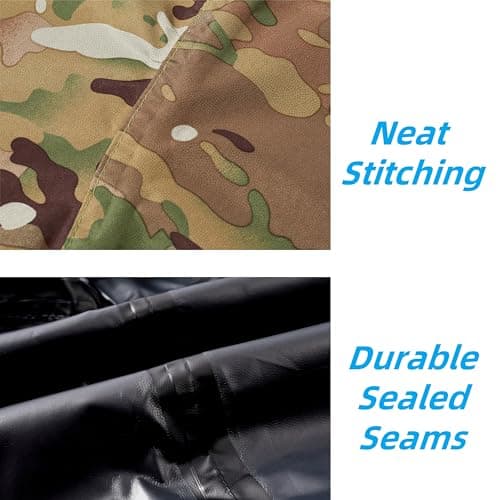 Fousam Rain Suit, Rain Gear for Men Waterproof, Camo Rain Jacket, Lightweight Raincoat for Fishing, Hunting, Motorcycling, Hiking, Traveling, XL — view 4