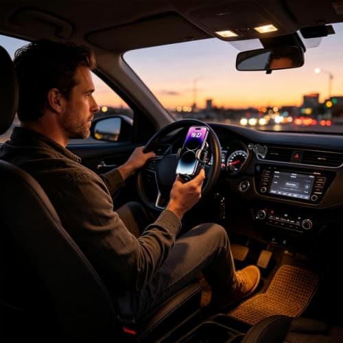 Car Vent Phone Holder Ball Head – Smartphone Support Bracket Air Vent Car — view 2
