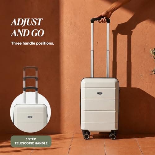 LUGG Jetset 40cm Suitcase 40x30x20cm, Ryanair Compatible Underseat Size, Hard Shell ABS, Spinner with Removable Wheels, Lightweight Travel Luggage, 1 Year Warranty — view 5