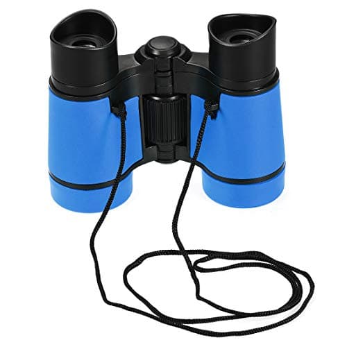 sourcing map Binoculars 4X30 Compact Foldable Binoculars Shock Proof Sky Blue with Neck Strap for Bird Watching Hiking Camping