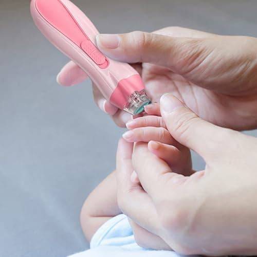 Nail Filer Electric - LED Light Trimmer 13.7x3.8cm｜Anti-Pinch Battery Powered Manicure Kit for Boys Girls, Daily Use Travel Nail Care Safe Gentle Design — view 3