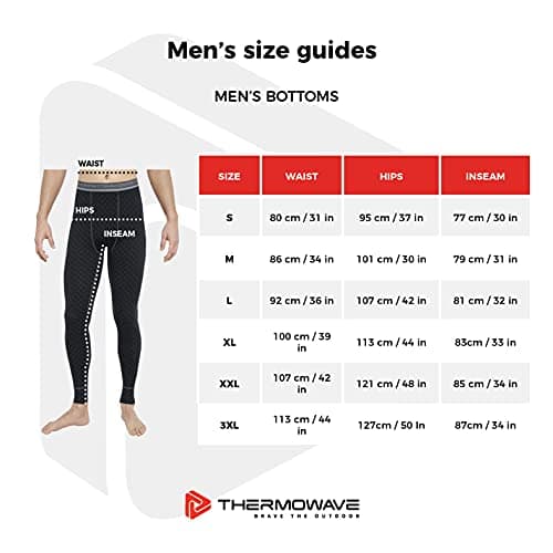 Thermowave 3-in-1 Merino Underwear Men's Long Underwear Thermal Underwear 330 GSM Extra Warm Moisture Wicking Quick-Drying Wide Waistband, L — view 4