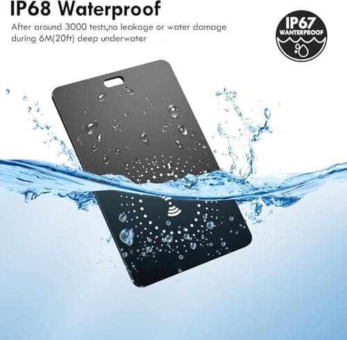 UCard Wallet Tracker Card,Smart Bluetooth Item Finder-Locator Item Compatible with Find My (iOS only),Wireless Rechargeable,IP67 Waterproof,Locator for Wallet, Luggage,Suitcase,Bags,Passport,Backpack — view 5
