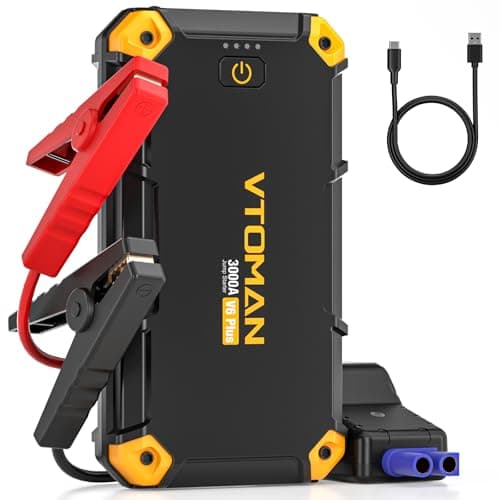 VTOMAN V6 Plus 3000A Jump Starter for 6.0L Petrol & 4.0L Diesel 12V Vehicle