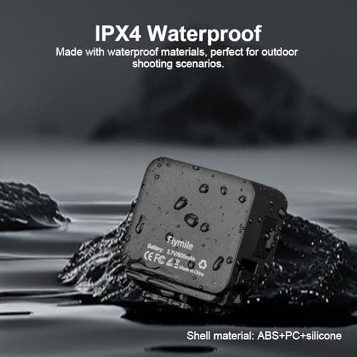 AOOSU Mini LED Action Camera Video Light, Dimmable Camera Light Portable Magnetic Photography Lighting IPX4 Waterproof 3 Color Temperatures 4 Brightness Levels Essential Vlogging Accessories — view 5