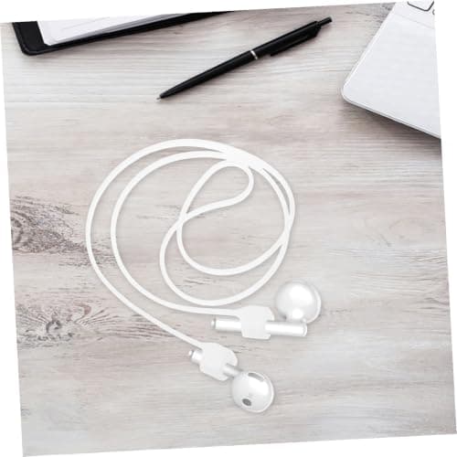 TOVINANNA Earphone Anti-lost Lanyard Magnetic Silicone Ear Bud Lanyard for Earbuds, White, Easy to Store, for Workout and Travel, Adults — view 5