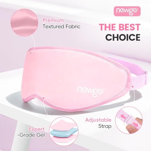 NEWGO Cooling Gel Eye Mask, 3D Blocking Weighted Sleep Mask — view 5