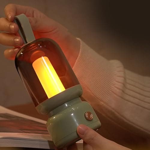 LED Camping Light – Rechargeable Cordless Lantern, Lamp | Warm Light Table Lamp for Bedroom Tent Living Room Patio, USB Portable Light Source for Hiking Trips Power Cuts Cruise Use, Compact — view 4
