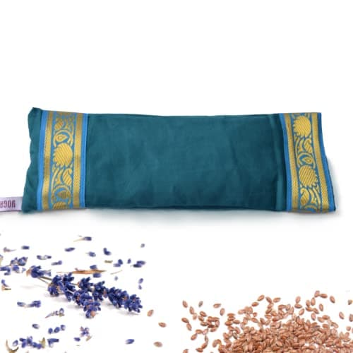 Yoga United 100% Cotton Lavender and Linseed Eye Pillow for Yoga, Relaxation, Meditation, Travel and Gift or Tired Eyes, and Headaches - Ocean Green — view 2