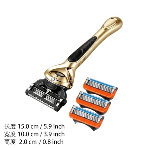 (8x 5-Blade Orange/Black Cartridges + 1x Plastic Pivot Razor + Shaving Cream + Case) — view 5