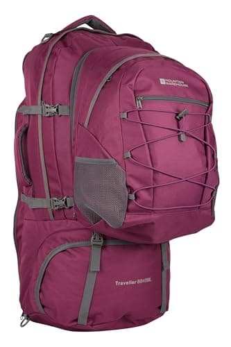 Mountain Warehouse Traveller 60L + 20L Travel Backpack Purple RWF — view 2