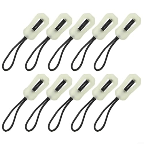 Drawup Reflective Zipper Pulls Glow in The Dark 10pcs Luminous Zip Puller Replacement for Outdoor Sports Travel Luggage Repair Kit(Type 2) — view 3