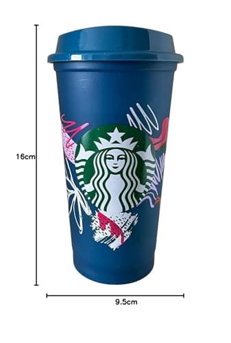 STARBUCKS Reusable Plastic Travel Eco Mug/Cup/Tumbler Grande Medium, 16oz 473ml (Teal) — view 2
