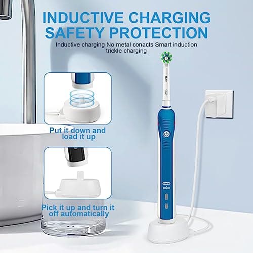 LOPHE Electric Toothbrush Charger, Toothbrushes Charging Adapter with Inductive Charging Base, Waterproof Portable Replacement USB Plug Charger, Travel Toothbrush Charger — view 5