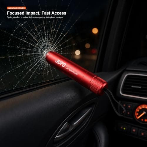 JUFO 3 in 1 UK Car Breakdown Kit with a Window Breaker and Warning Triangle — view 3