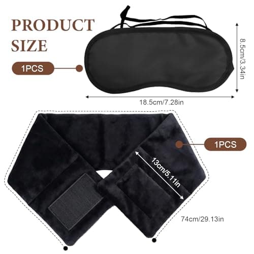 2 PCS Weighted Eye Mask for Sleeping Weighted Sleep Mask with Beads and Soft Cotton Cloth Portable and Skin-Friendly Relieves Fatigue for Train Travel and Home Use — view 2