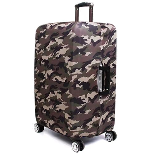 Printed Design Travel Trolley Case Cover Protector Washable Suitcase Cover Luggage Storage Covers for 18-32 Inch Luggage Cover (camouflage, M for 22"-25" inches case)