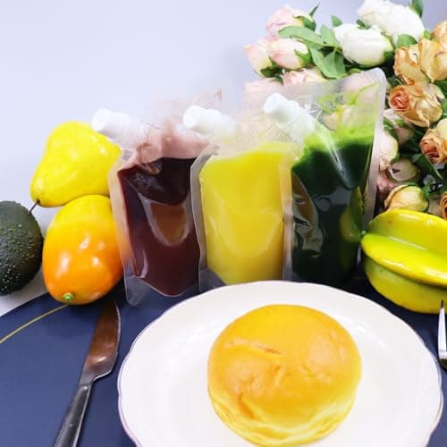 Yelinosk 20pcs Clear Drink Pouches 250ml with caps and 2 Funnels for Festivals,Leak Proof Alcohol Juice Liquid Pouches Bags, Beverage Bags, Plastic Hip Flask for Parties, Picnic, Travel, Sports — view 3