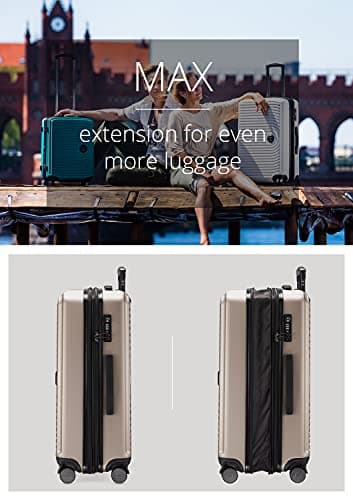 HAUPTSTADTKOFFER Mitte - Medium-Sized Hard-Shell Suitcase, TSA, 4 Wheels, Check-In Luggage with 8 cm Volume Expansion, 68 cm, 88 L, Champagne — view 6