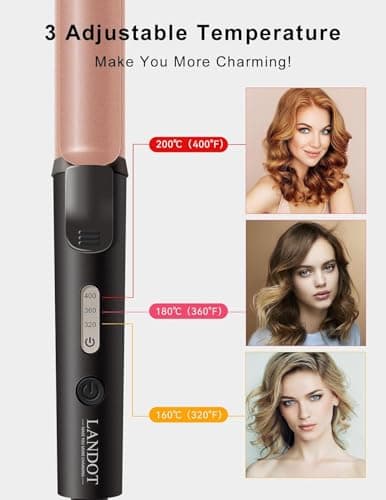 LANDOT Curling Tongs for Short Hair, Mini Travel Small Curling Iron 25mm — view 5