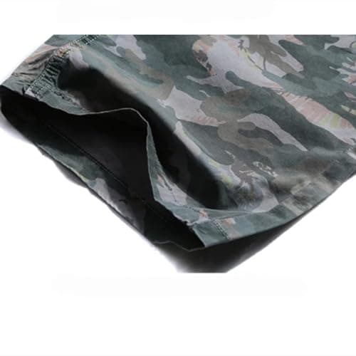 YUECIBAI Sports Running Shorts For Men Green Camo Cargo Shorts Fashion Camouflage Multi-Pocket Casual Shorts 36 Green — view 6