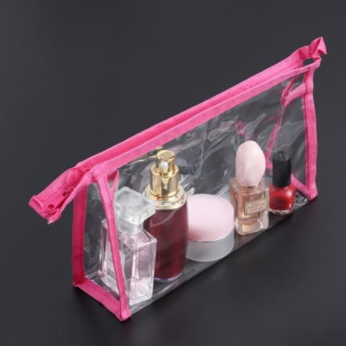 FUNNETOYU Pvc Women Cosmetic Bag with Convenient Zipper Design and Case, Makeup Bag Suitable for Summer and Car Travel, Portable Cosmetic Organizer for Easy Storage — view 5