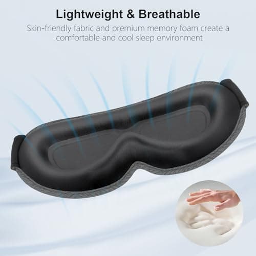 Gritin 100% Blackout Sleep Masks for Women & Men - Zero Eye Pressure Mask — view 6