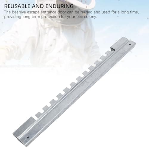 Pongnas Beehive Sliding Guard – Reusable Galvanized Iron Escape Entrance Door for Langstroth & Dadant Hives – Proof Travel Gate Tool – 10 Pack — view 4