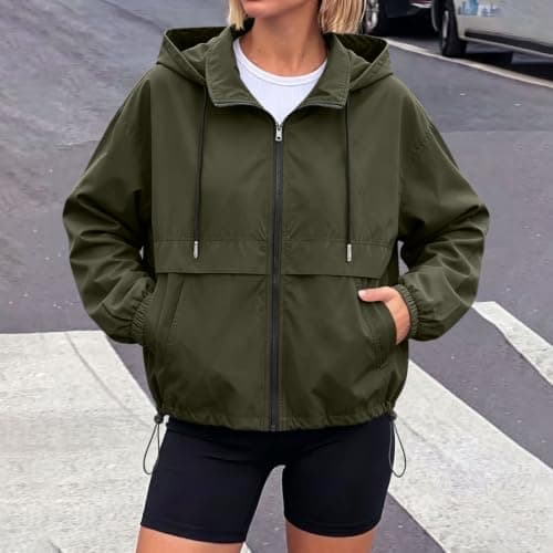 Jacket for Women UK Ladies Waterproof Coat Lightweight Windbreaker — view 3