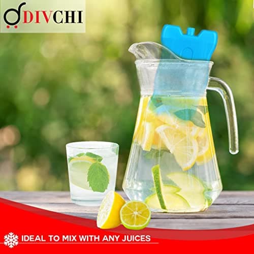 DIVCHI Freezer Blocks, 6 Pack Reusable Ice Cooler Blocks - Keeps Food Fresh and Drink Cooles Powerfull Chillers Ideal for a Picnic Lunch Boxes Cool Bags — view 4