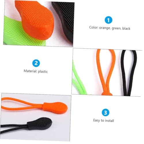 Gatuida 15pcs Zipper Puller Zipper Head Suitcase Digging Rope Plastic Pull Cord Replacement for Jackets Backpacks and Clothes, Sturdy Repair Kit — view 5
