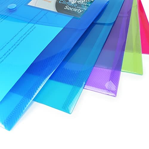 Rapesco 0700 ECO Recycled ID Popper Wallets, A4, Pack of 5 — view 6