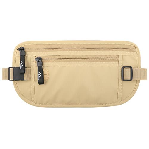 MoKo Travel Money Belt with Hidden RFID Blocking Wallet, Beige — view 4