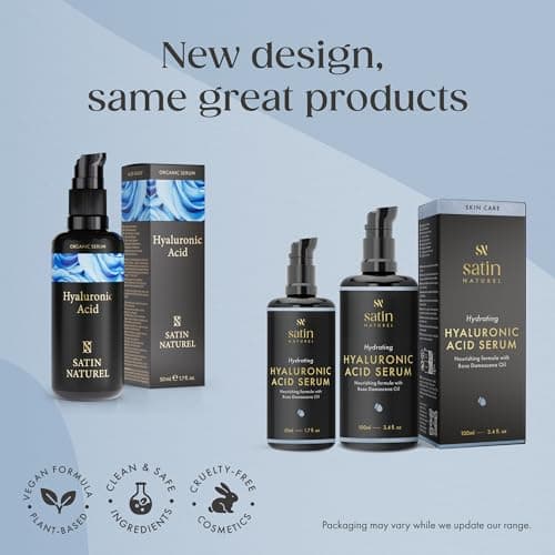 Satin Naturel High Strength Hyaluronic Acid Serum 50ml, Vegan — view 2