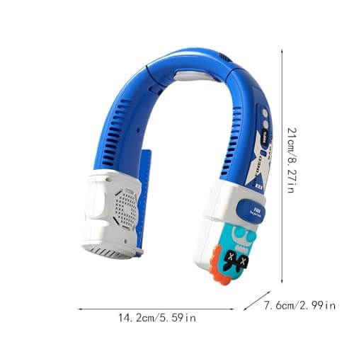 Neck Air Conditioner | Rechargeable 5-Speed Digital Display,Neck Cooler Fan | for Commuting Traveling Fishing Climbing Road Trip Beach Camping — view 6