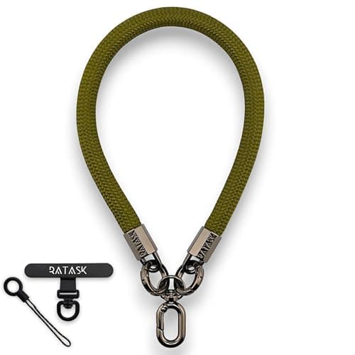 RATASK Wrist Lanyard Strap, Chunky Universal Mobile Phone Strap, Durable 10mm Rope Lanyard for Camera, Keys, Everyday Carry, Phone Charm Accessory, (Khaki)