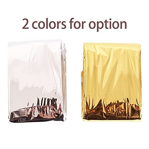 Eujgoov Emergency Blanket Thermal Outdoor Survival Tent for Camping Hiking Emergency Kits (gold-1pcs) — view 3