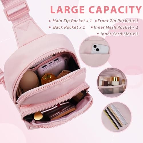 YOOLIFE Gifts for 4 5 6 7 8 9 10 11 12 13 14 15 Year Old Girl - Birthday Gifts for 16th 18th Girl Daughter Sister Niece, Initial Sling Bag Crossbody Bags Fanny Pack Purse for Kids Girls, Purple L — view 4