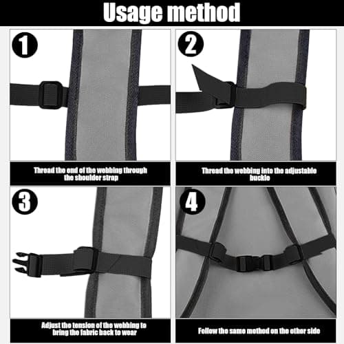 AZWOOD Adjustable Chest Strap for Backpacks, 2 Pieces Sternum Straps Replacement, Durable Quick-Release Buckles, Universal Fit for Hiking, Running, Traveling, Outdoor Sports, School Bags — view 4