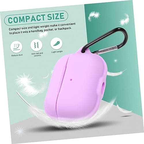 ELAYARD Magnetic Silicone Earphone Case for Wireless Earbuds, Protective Sleeve with Magnetic Closure, Compatible with Apple Wireless Earbuds, Lavender Purple, Travel and Daily Use — view 5