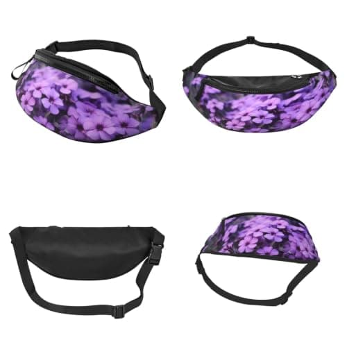Lavender Bouquet Bum Bag Waist Fanny Pack,Adjustable Waist Bag for Women Men — view 6