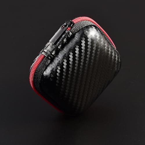 Lerpwige Water Resistant Carbon Fibers Travel Pouches Zippers Bag Square Headsets Storage Case for Electronics Accessories Waterproof Storage Bag — view 2