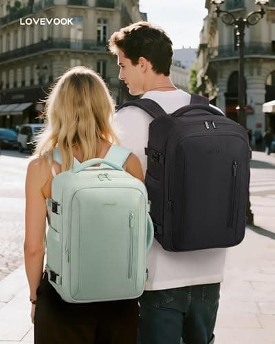 LOVEVOOK Ryanair Cabin Bags 40x30x20 Underseat Carry On Travel Backpack Womens Fit 14 Inch Laptop 24L Hand Luggage Rucksack Bag for Flight Small Weekend Duffel Bag Cabin Size for Eurowings Wizz Air — view 2
