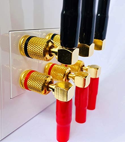 Goaycer 90 Degree Banana Plugs - 24K Gold Plated 4mm Speaker Connector (8 Pack) — view 5