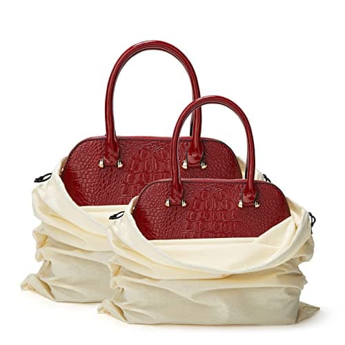 2 Piece Set Dust Cover Bags for Handbags,Purses,Shoes,and Boots, Beige — view 4