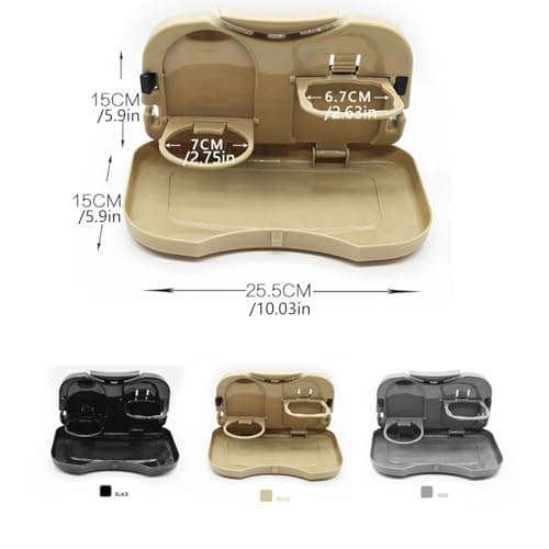 Bnojjellol Foldable Car Backseat Tray Organizers with Cup Holder Suitable for Secure Dining Work and Storage in Vehicles Spill Proof Vehicle Organizers Tray — view 3