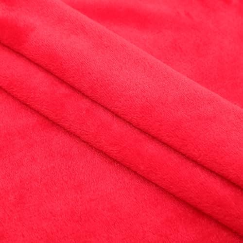 Red Coral Fleece Throw Blanket for Office Travel Autumn Winter — view 6