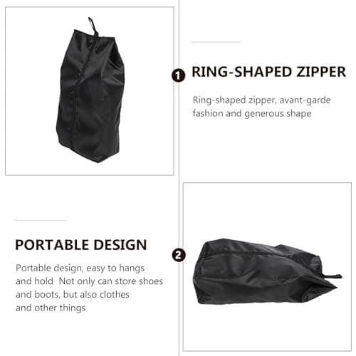 Zippered Shoes Bag Foldable Travel Storage Organizer for Sandals Shirts — view 3
